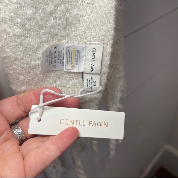 Gentle Fawn Huntington Color Block Cream & Pink Plaid Scarf NWT - Picture 2 of 6